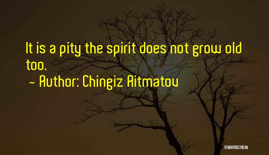 Chingiz Aitmatov Quotes: It Is A Pity The Spirit Does Not Grow Old Too.