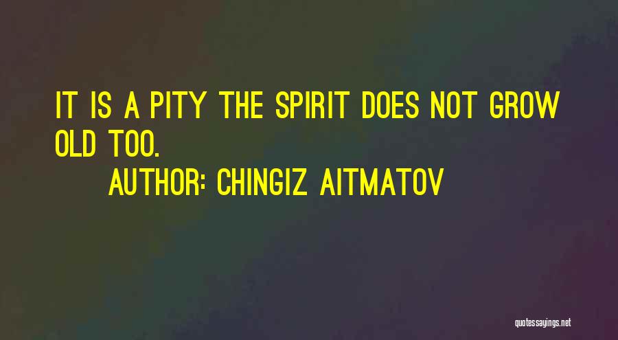 Chingiz Aitmatov Quotes: It Is A Pity The Spirit Does Not Grow Old Too.