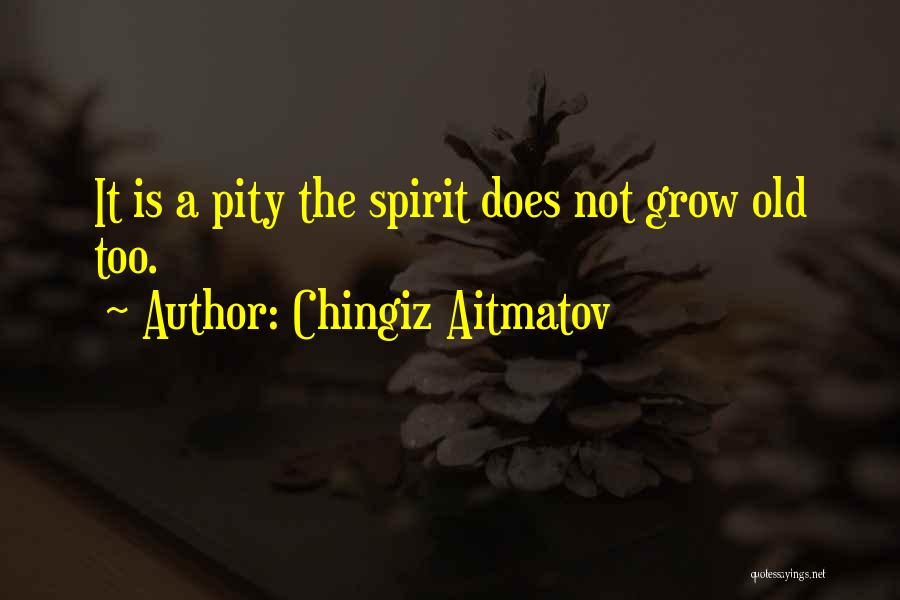 Chingiz Aitmatov Quotes: It Is A Pity The Spirit Does Not Grow Old Too.