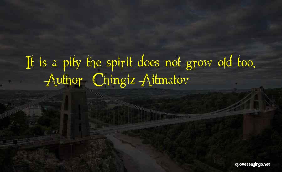 Chingiz Aitmatov Quotes: It Is A Pity The Spirit Does Not Grow Old Too.