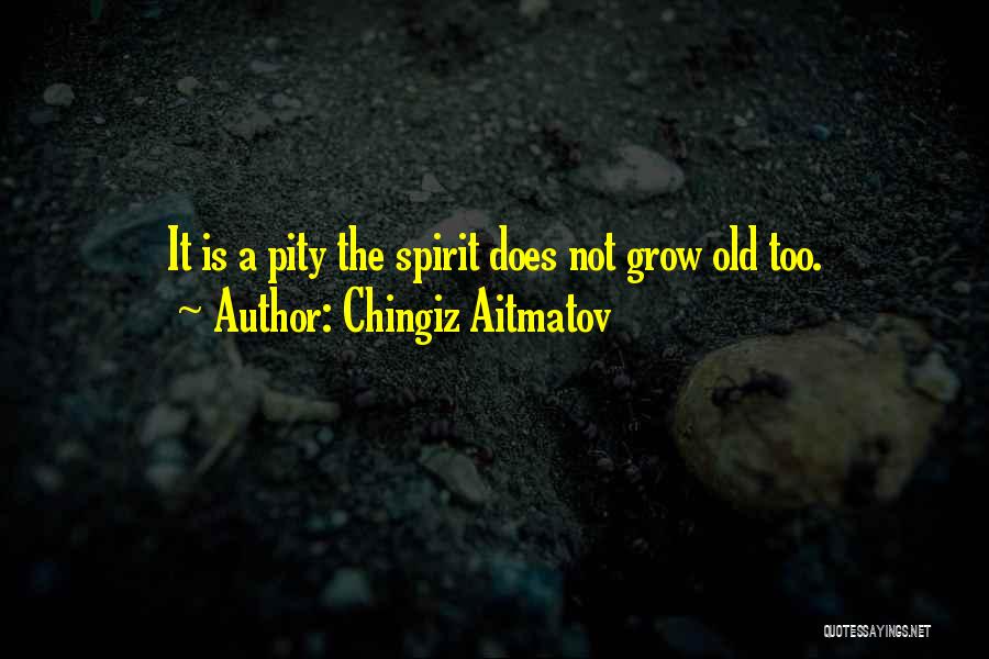 Chingiz Aitmatov Quotes: It Is A Pity The Spirit Does Not Grow Old Too.