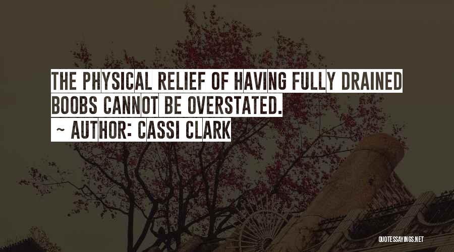 Cassi Clark Quotes: The Physical Relief Of Having Fully Drained Boobs Cannot Be Overstated.