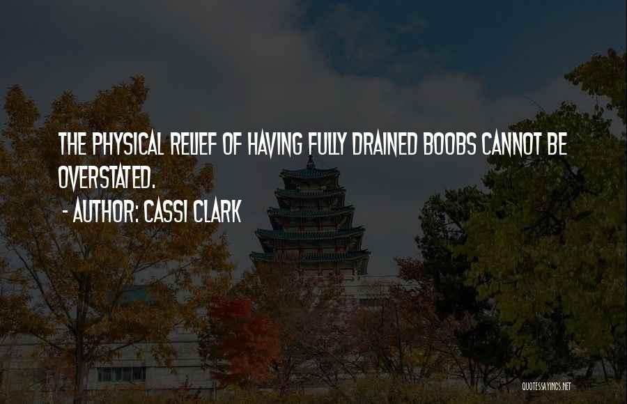 Cassi Clark Quotes: The Physical Relief Of Having Fully Drained Boobs Cannot Be Overstated.