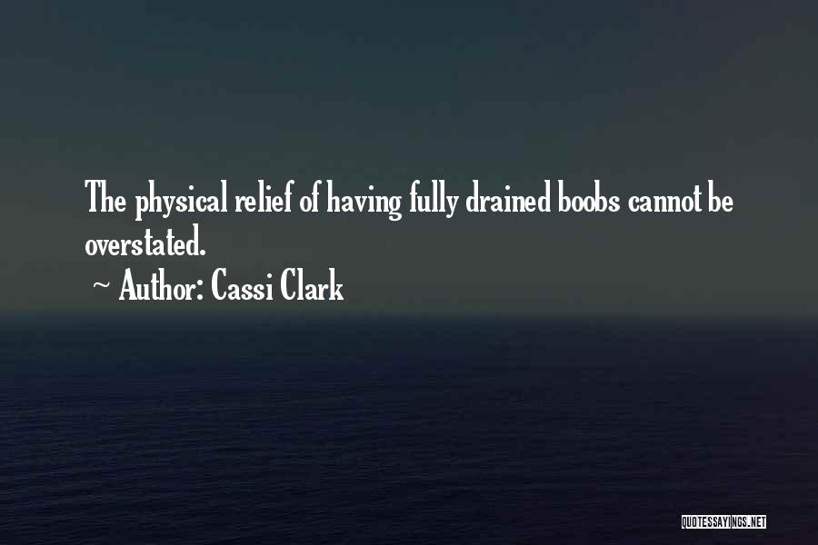 Cassi Clark Quotes: The Physical Relief Of Having Fully Drained Boobs Cannot Be Overstated.
