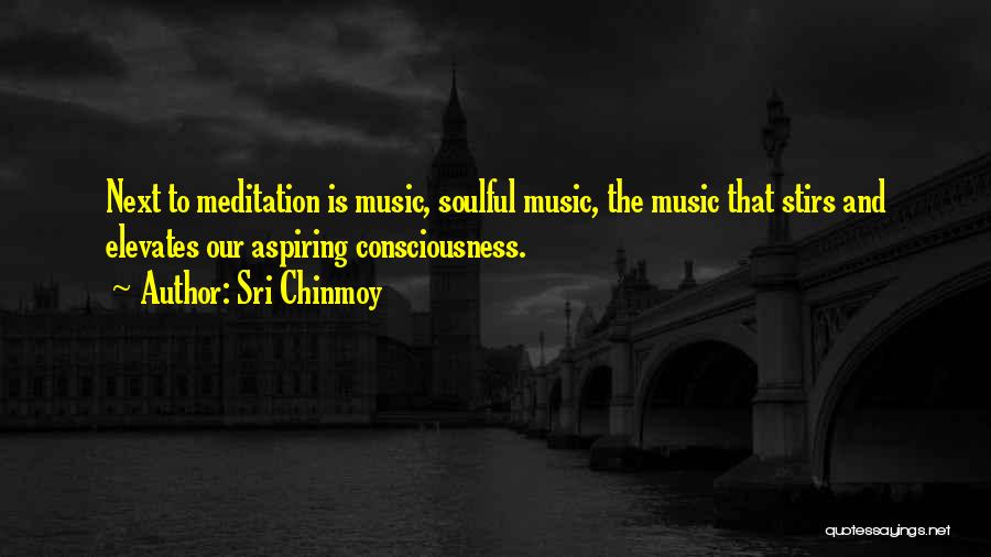 Sri Chinmoy Quotes: Next To Meditation Is Music, Soulful Music, The Music That Stirs And Elevates Our Aspiring Consciousness.