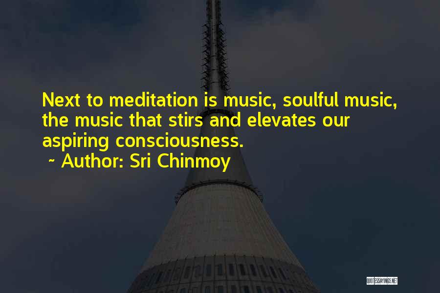 Sri Chinmoy Quotes: Next To Meditation Is Music, Soulful Music, The Music That Stirs And Elevates Our Aspiring Consciousness.