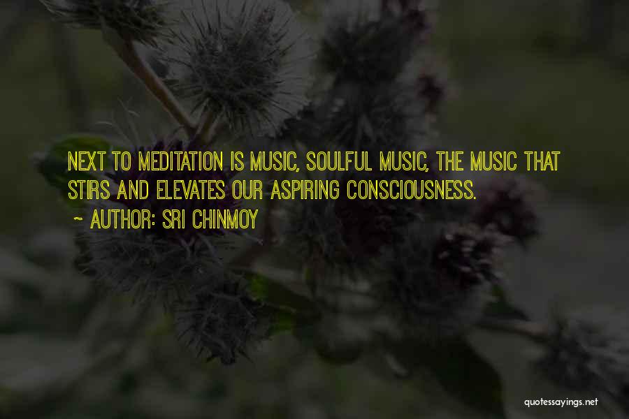 Sri Chinmoy Quotes: Next To Meditation Is Music, Soulful Music, The Music That Stirs And Elevates Our Aspiring Consciousness.