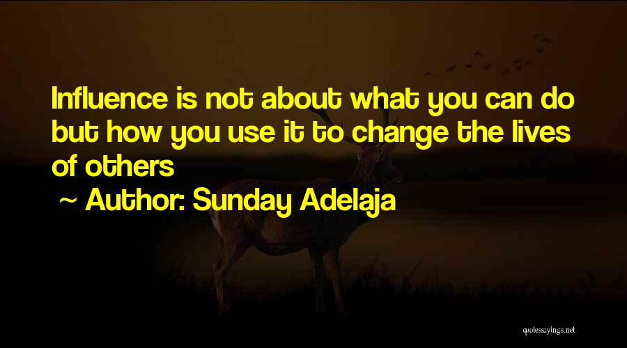 Sunday Adelaja Quotes: Influence Is Not About What You Can Do But How You Use It To Change The Lives Of Others