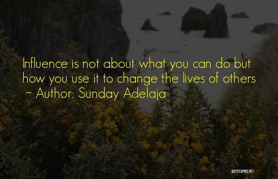 Sunday Adelaja Quotes: Influence Is Not About What You Can Do But How You Use It To Change The Lives Of Others