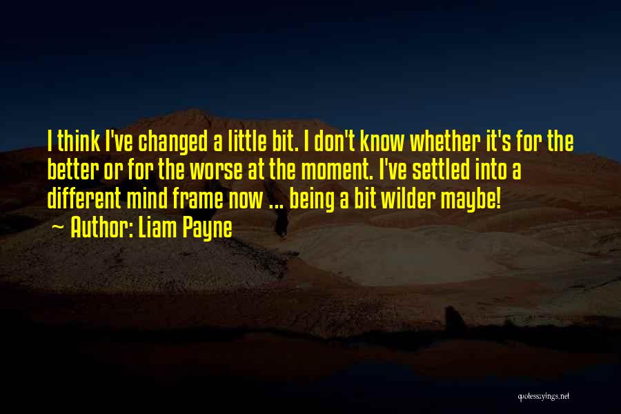 Liam Payne Quotes: I Think I've Changed A Little Bit. I Don't Know Whether It's For The Better Or For The Worse At