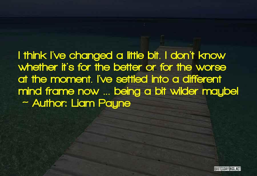 Liam Payne Quotes: I Think I've Changed A Little Bit. I Don't Know Whether It's For The Better Or For The Worse At