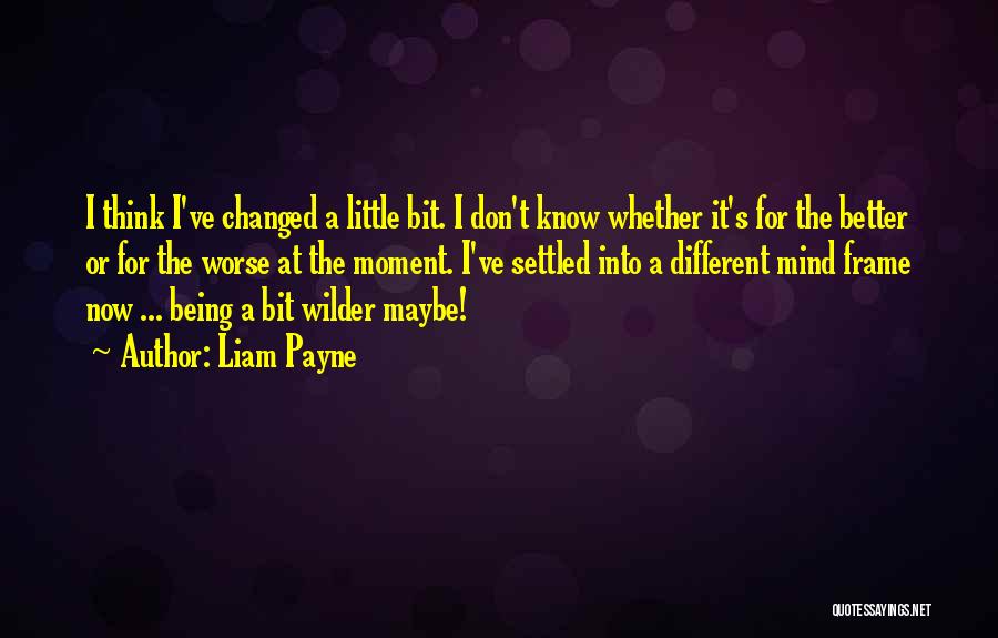 Liam Payne Quotes: I Think I've Changed A Little Bit. I Don't Know Whether It's For The Better Or For The Worse At