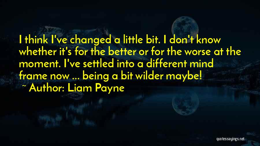 Liam Payne Quotes: I Think I've Changed A Little Bit. I Don't Know Whether It's For The Better Or For The Worse At