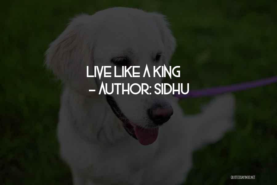 Sidhu Quotes: Live Like A King