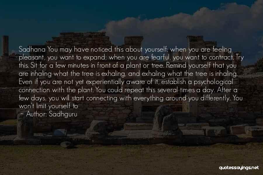 Sadhguru Quotes: Sadhana You May Have Noticed This About Yourself: When You Are Feeling Pleasant, You Want To Expand; When You Are