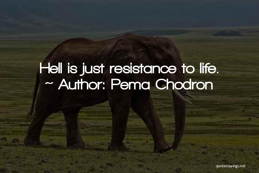 Pema Chodron Quotes: Hell Is Just Resistance To Life.