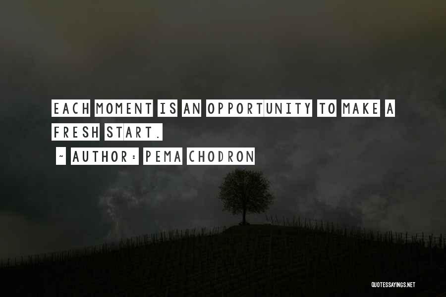 Pema Chodron Quotes: Each Moment Is An Opportunity To Make A Fresh Start.