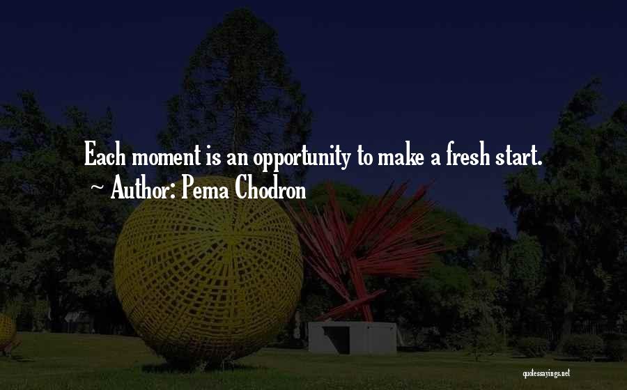 Pema Chodron Quotes: Each Moment Is An Opportunity To Make A Fresh Start.