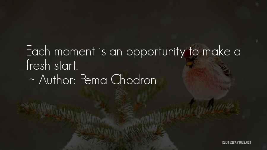 Pema Chodron Quotes: Each Moment Is An Opportunity To Make A Fresh Start.