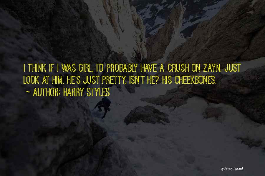 Harry Styles Quotes: I Think If I Was Girl, I'd Probably Have A Crush On Zayn. Just Look At Him. He's Just Pretty,