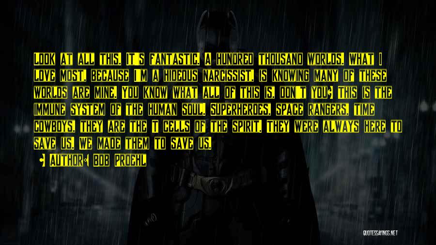 Bob Proehl Quotes: Look At All This. It's Fantastic. A Hundred Thousand Worlds. What I Love Most, Because I'm A Hideous Narcissist, Is