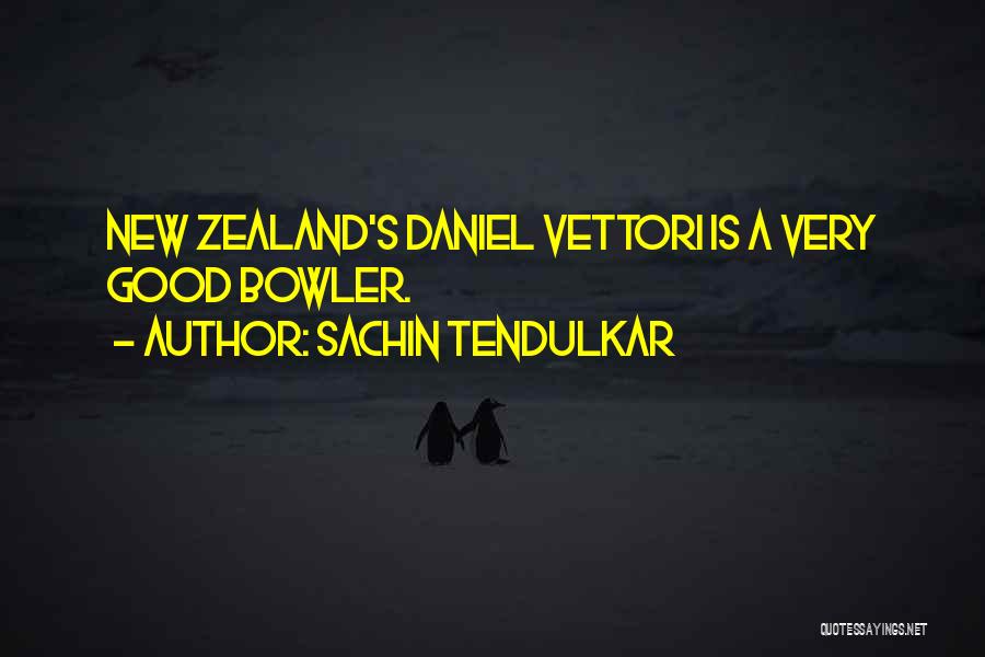 Sachin Tendulkar Quotes: New Zealand's Daniel Vettori Is A Very Good Bowler.