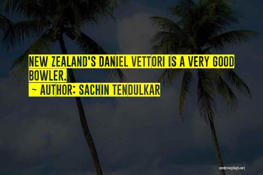 Sachin Tendulkar Quotes: New Zealand's Daniel Vettori Is A Very Good Bowler.