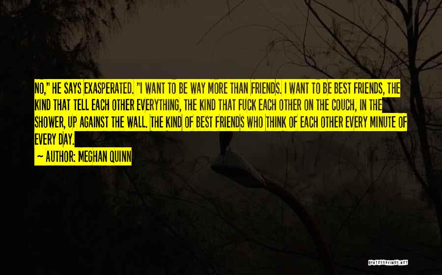 Meghan Quinn Quotes: No, He Says Exasperated. I Want To Be Way More Than Friends. I Want To Be Best Friends, The Kind