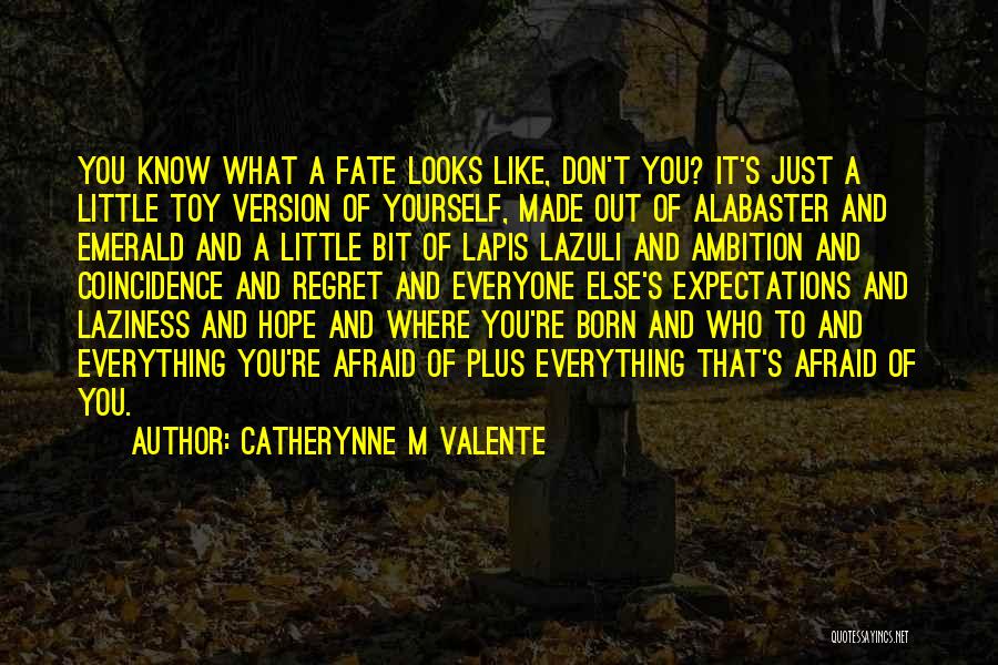 Catherynne M Valente Quotes: You Know What A Fate Looks Like, Don't You? It's Just A Little Toy Version Of Yourself, Made Out Of