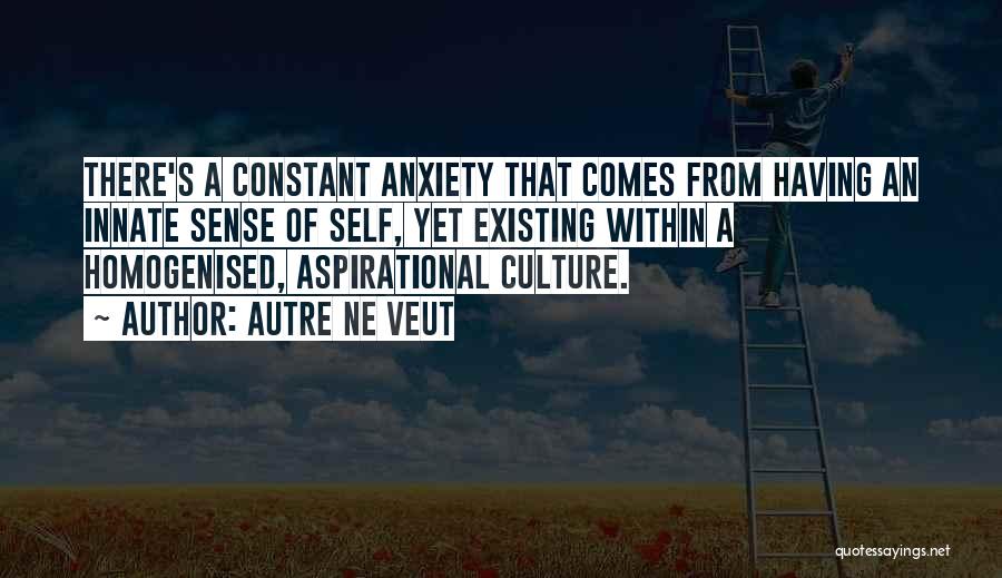 Autre Ne Veut Quotes: There's A Constant Anxiety That Comes From Having An Innate Sense Of Self, Yet Existing Within A Homogenised, Aspirational Culture.
