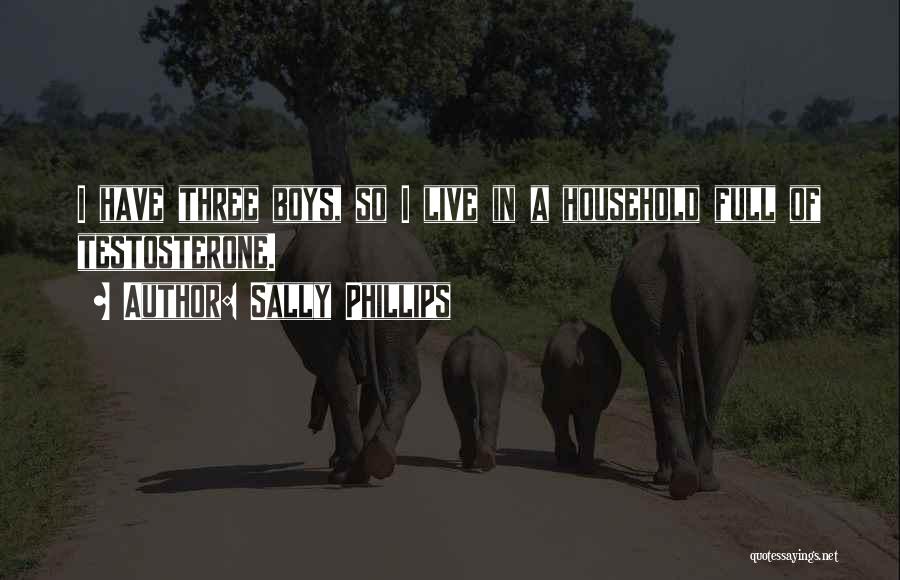 Sally Phillips Quotes: I Have Three Boys, So I Live In A Household Full Of Testosterone.