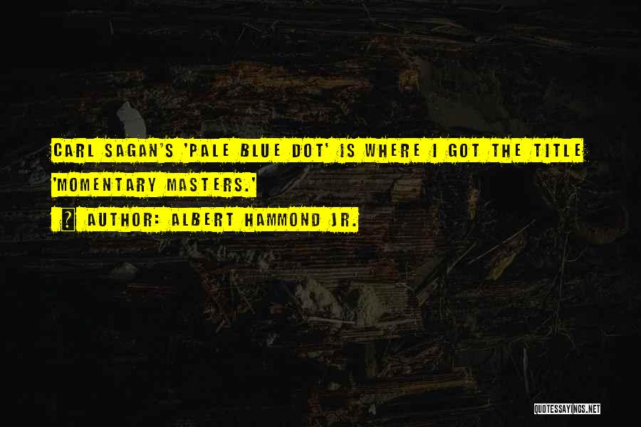 Albert Hammond Jr. Quotes: Carl Sagan's 'pale Blue Dot' Is Where I Got The Title 'momentary Masters.'