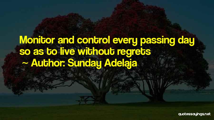 Sunday Adelaja Quotes: Monitor And Control Every Passing Day So As To Live Without Regrets