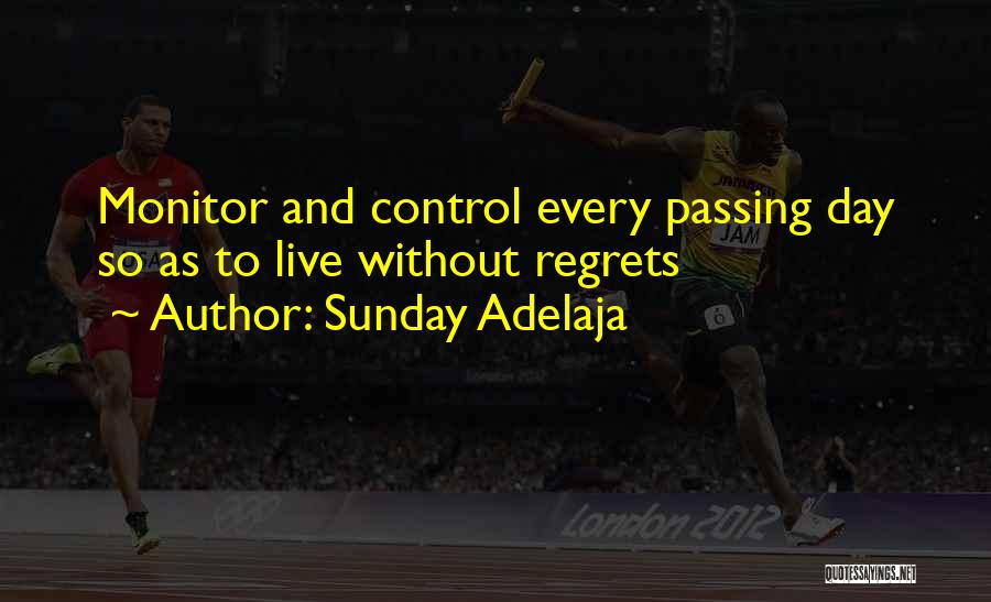 Sunday Adelaja Quotes: Monitor And Control Every Passing Day So As To Live Without Regrets