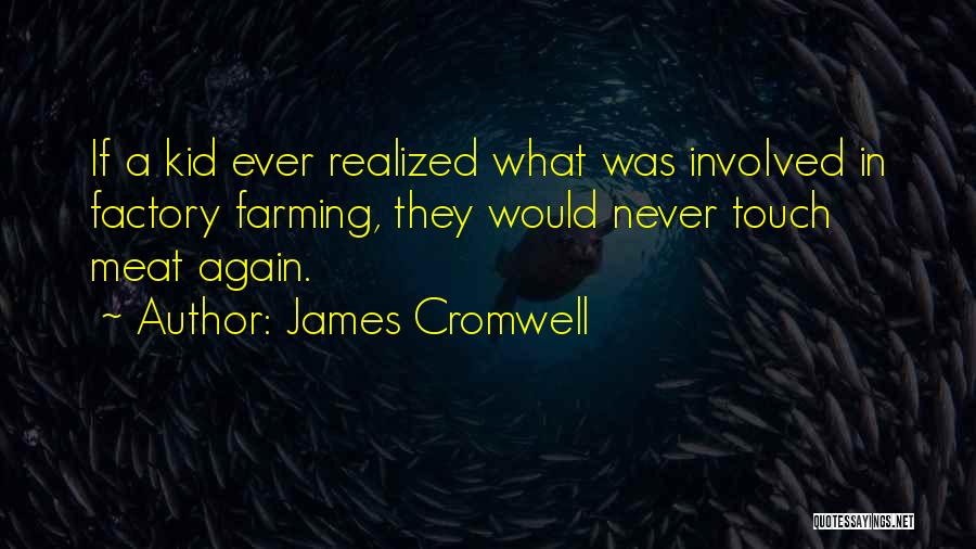 James Cromwell Quotes: If A Kid Ever Realized What Was Involved In Factory Farming, They Would Never Touch Meat Again.