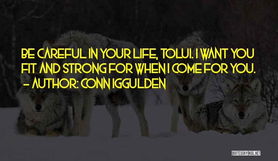 Conn Iggulden Quotes: Be Careful In Your Life, Tolui. I Want You Fit And Strong For When I Come For You.