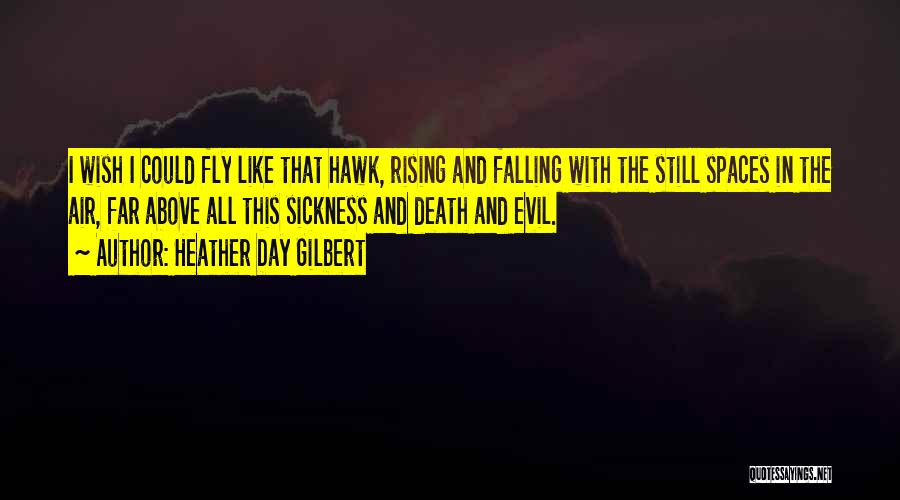 Heather Day Gilbert Quotes: I Wish I Could Fly Like That Hawk, Rising And Falling With The Still Spaces In The Air, Far Above