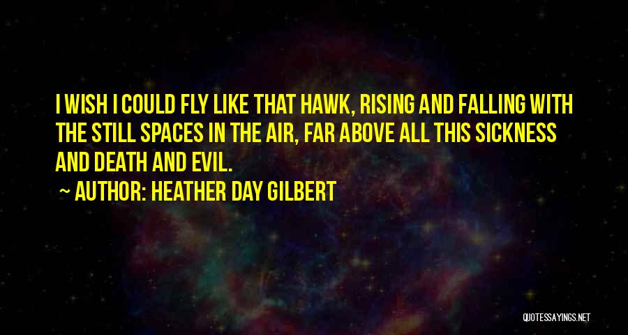 Heather Day Gilbert Quotes: I Wish I Could Fly Like That Hawk, Rising And Falling With The Still Spaces In The Air, Far Above