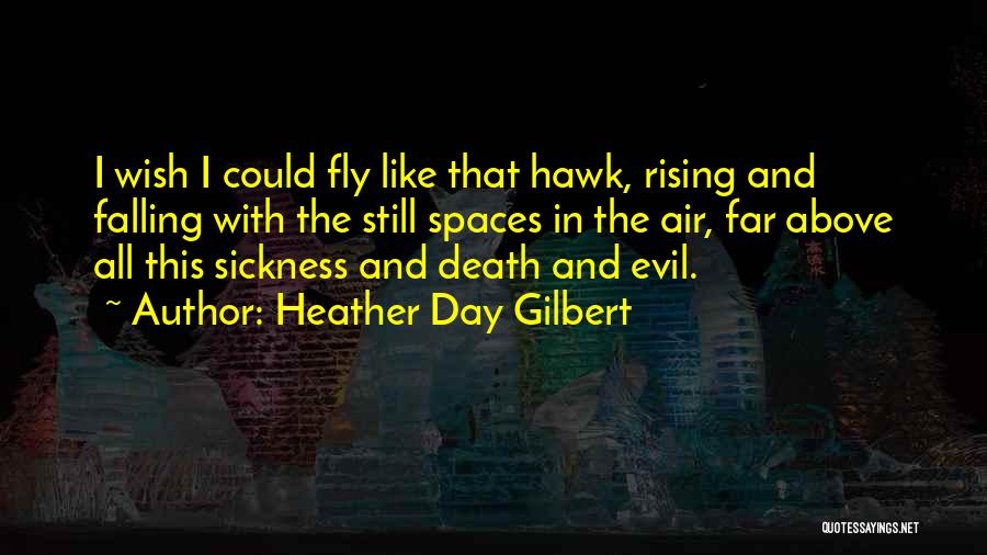 Heather Day Gilbert Quotes: I Wish I Could Fly Like That Hawk, Rising And Falling With The Still Spaces In The Air, Far Above