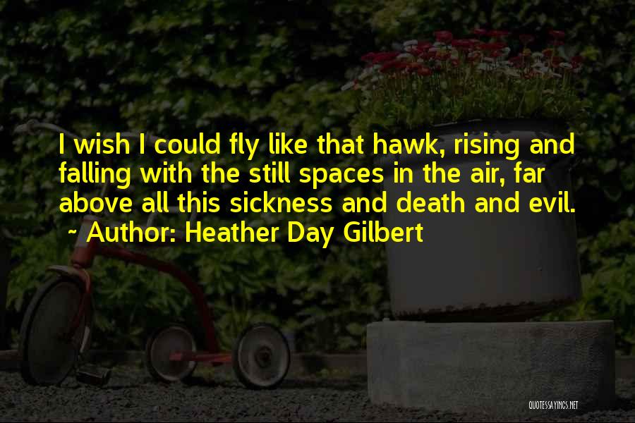 Heather Day Gilbert Quotes: I Wish I Could Fly Like That Hawk, Rising And Falling With The Still Spaces In The Air, Far Above