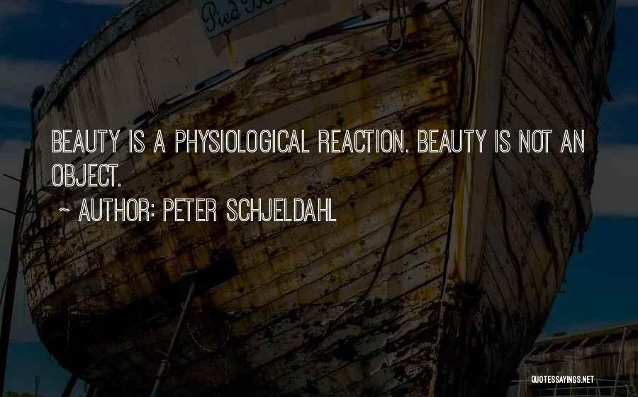 Peter Schjeldahl Quotes: Beauty Is A Physiological Reaction. Beauty Is Not An Object.