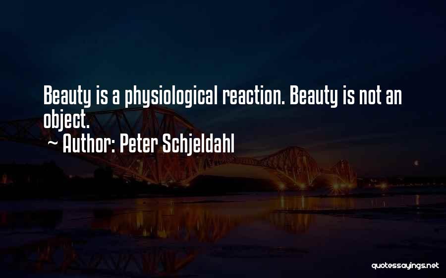 Peter Schjeldahl Quotes: Beauty Is A Physiological Reaction. Beauty Is Not An Object.