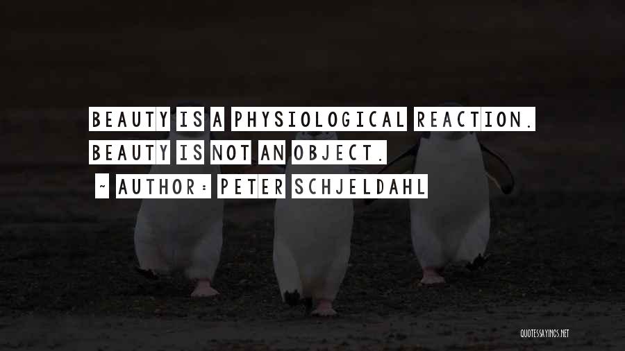 Peter Schjeldahl Quotes: Beauty Is A Physiological Reaction. Beauty Is Not An Object.