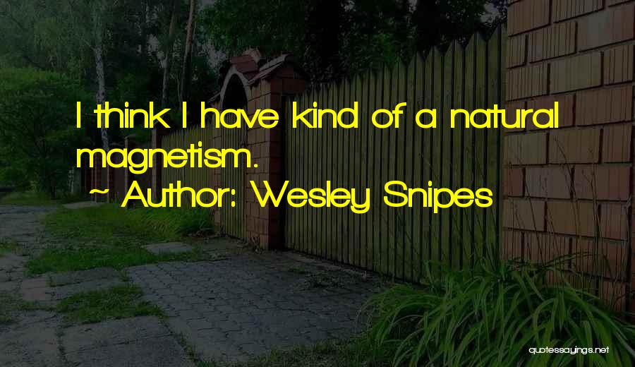 Wesley Snipes Quotes: I Think I Have Kind Of A Natural Magnetism.