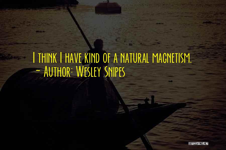 Wesley Snipes Quotes: I Think I Have Kind Of A Natural Magnetism.