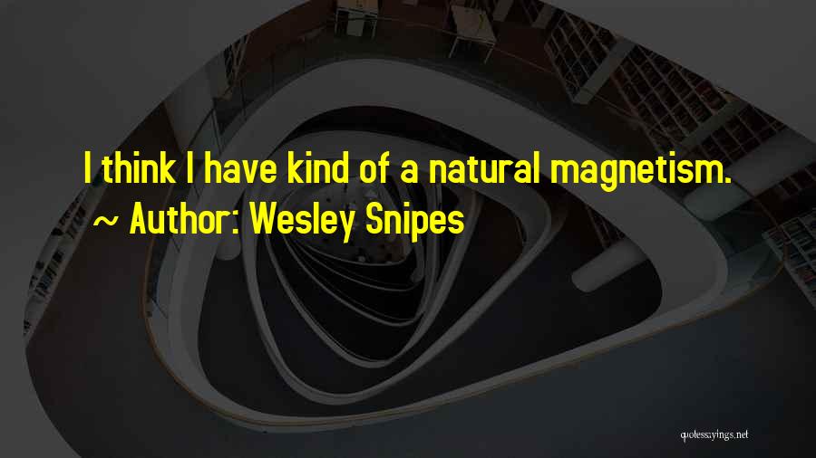 Wesley Snipes Quotes: I Think I Have Kind Of A Natural Magnetism.