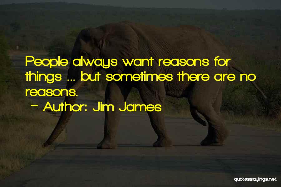 Jim James Quotes: People Always Want Reasons For Things ... But Sometimes There Are No Reasons.