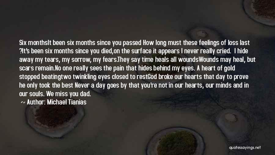 Michael Tianias Quotes: Six Monthsit Been Six Months Since You Passed How Long Must These Feelings Of Loss Last ?it's Been Six Months