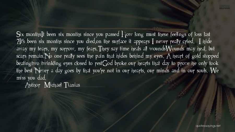 Michael Tianias Quotes: Six Monthsit Been Six Months Since You Passed How Long Must These Feelings Of Loss Last ?it's Been Six Months