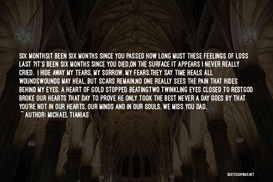 Michael Tianias Quotes: Six Monthsit Been Six Months Since You Passed How Long Must These Feelings Of Loss Last ?it's Been Six Months